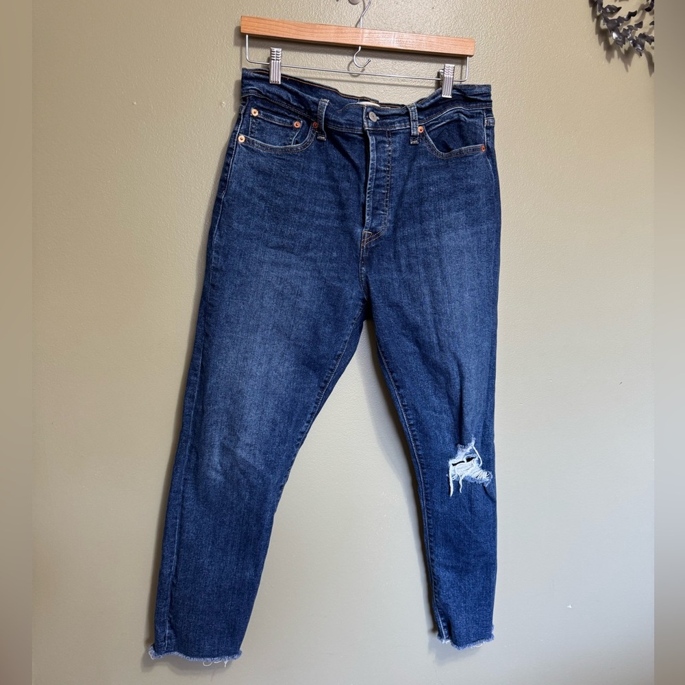 Levi Button Up Wedgie Straight Jeans, Size 32
